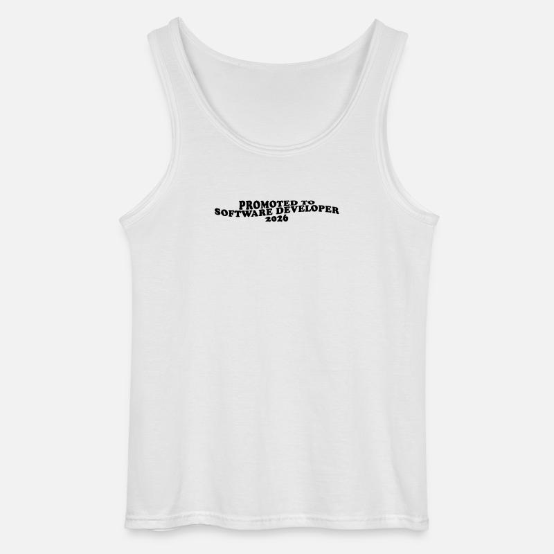 Promoted to Software Developer 2026 - Gildan Men’s Tank Top - white