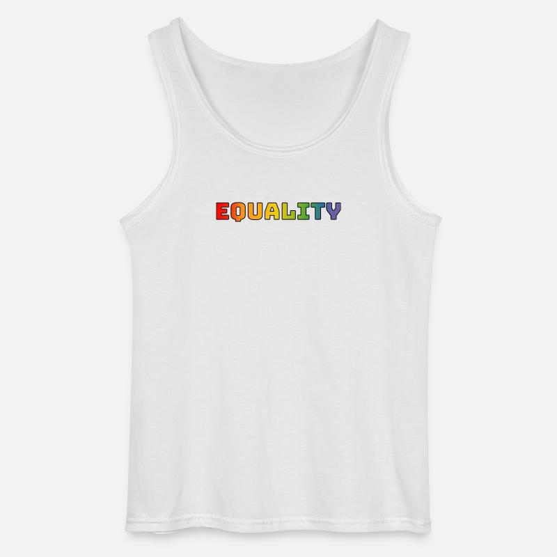 Regenbogen equality 1 - Gildan Männer Tank Top - Weiß