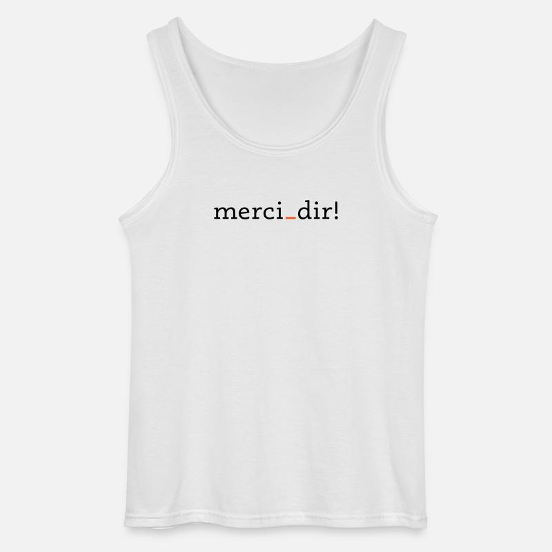 merci dir - 2 Farben - Gildan Männer Tank Top - Weiß