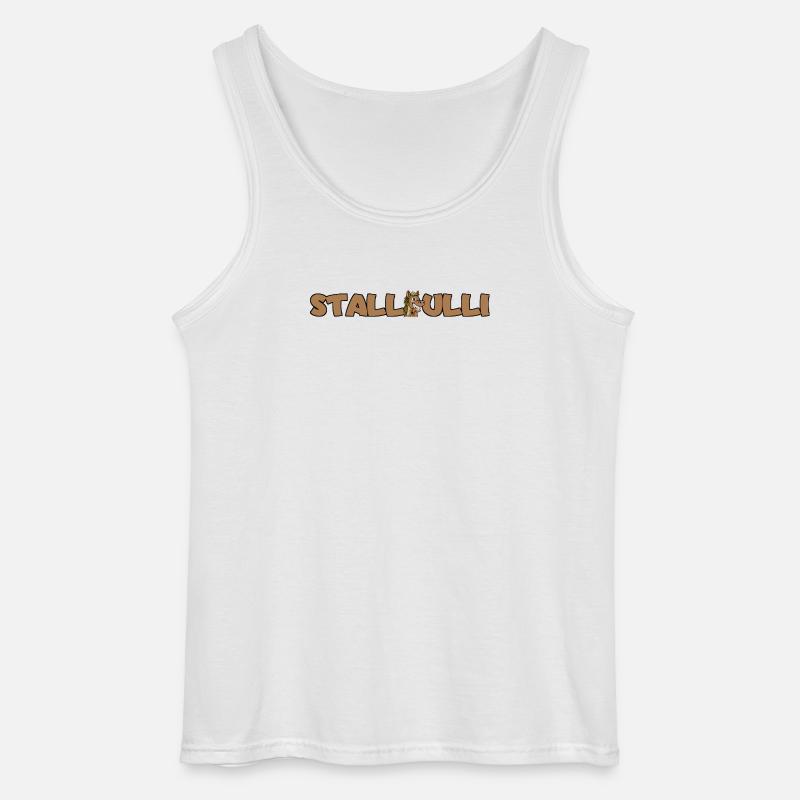 Stallpulli - Stall - Pferd Pferde Reiter Reiterin - Gildan Männer Tank Top - Weiß