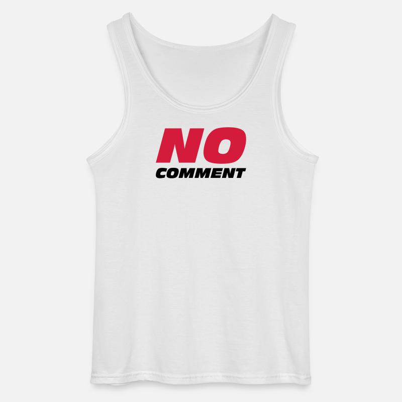 No Comment - Gildan Männer Tank Top - Weiß