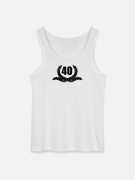 Lauwerkrans 40 YEARS - Gildan Men’s Tank Top - white