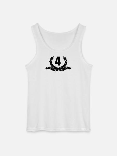 Lauwerkrans 04 YEARS - Gildan Men’s Tank Top - white