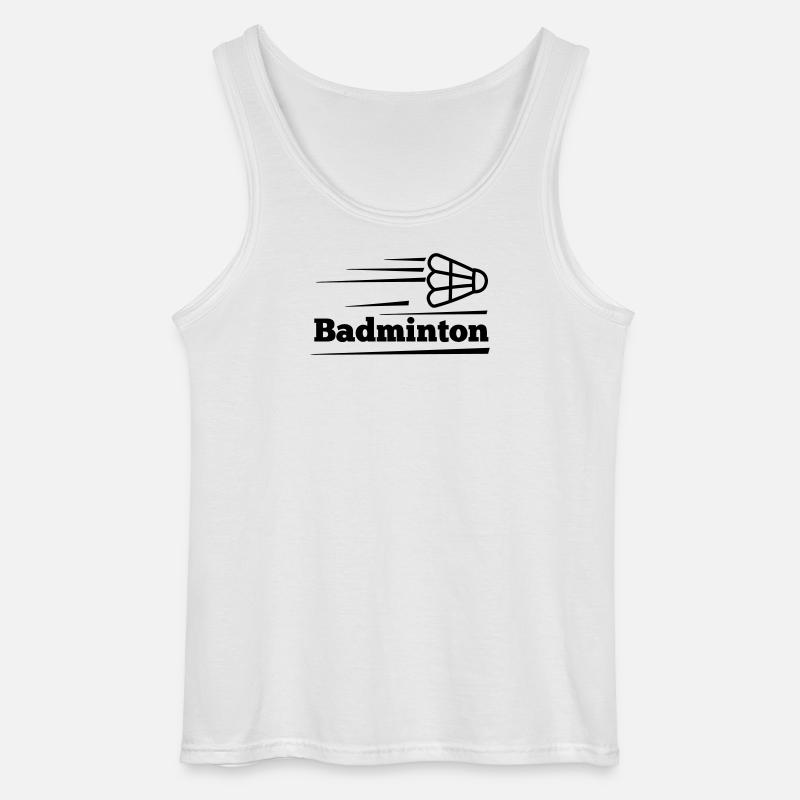 Badmintontext mit überfliegendem Shuttle - Gildan Männer Tank Top - Weiß