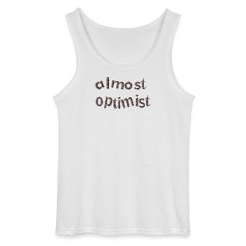 optimist - Gildan Männer Tank Top - Weiß - Vorne - AI Model Male 185 dark (185cm)