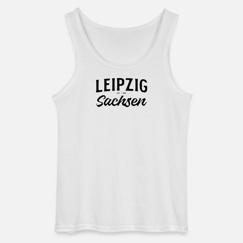 Leipzig Sachsen Design with founding year - Gildan Men’s Tank Top - white