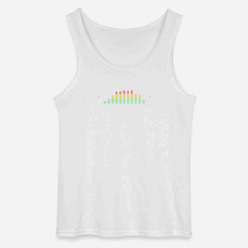 Rainbow Equalizer Pulse - Gildan Männer Tank Top - Weiß