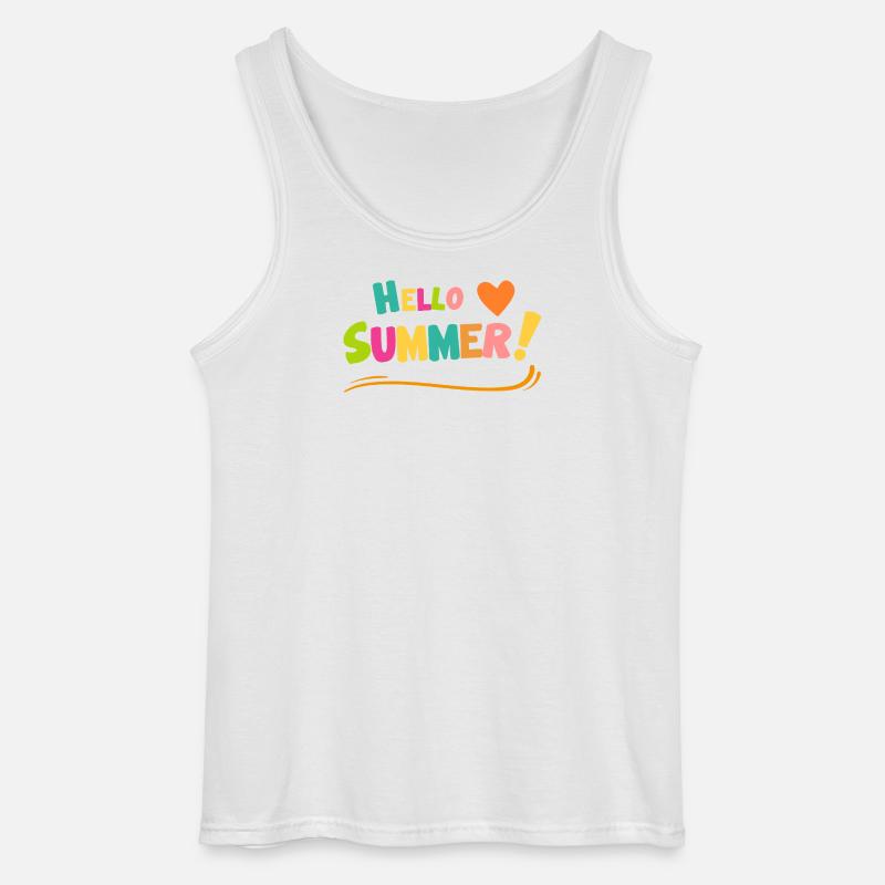 Hello Summer Farbexplosion - Gildan Männer Tank Top - Weiß