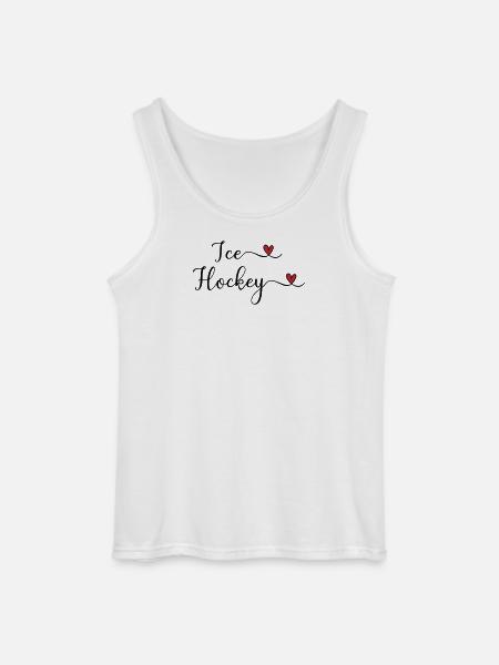 Eishockey Schriftzug mit Herz - Gildan Men’s Tank Top - white