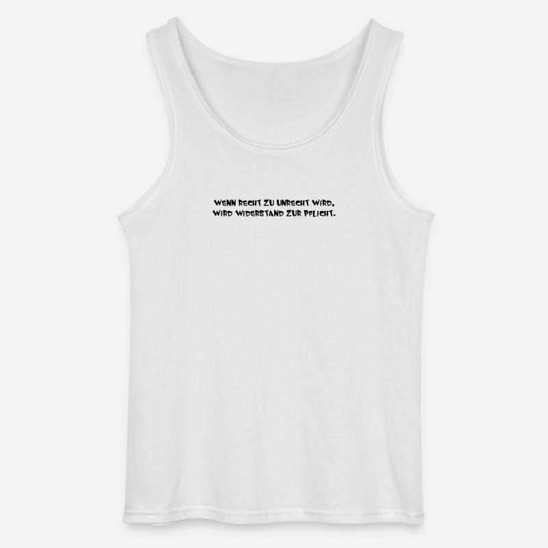 wenn Recht zu Unrecht wird - Gildan Männer Tank Top - Weiß