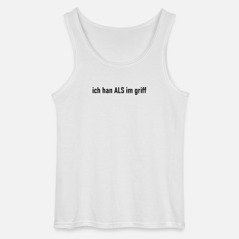 ich han ALS im griff schwarz - Gildan Männer Tank Top - Weiß