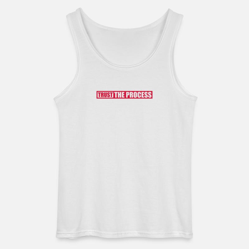 trust the process Zitat - Gildan Männer Tank Top - Weiß
