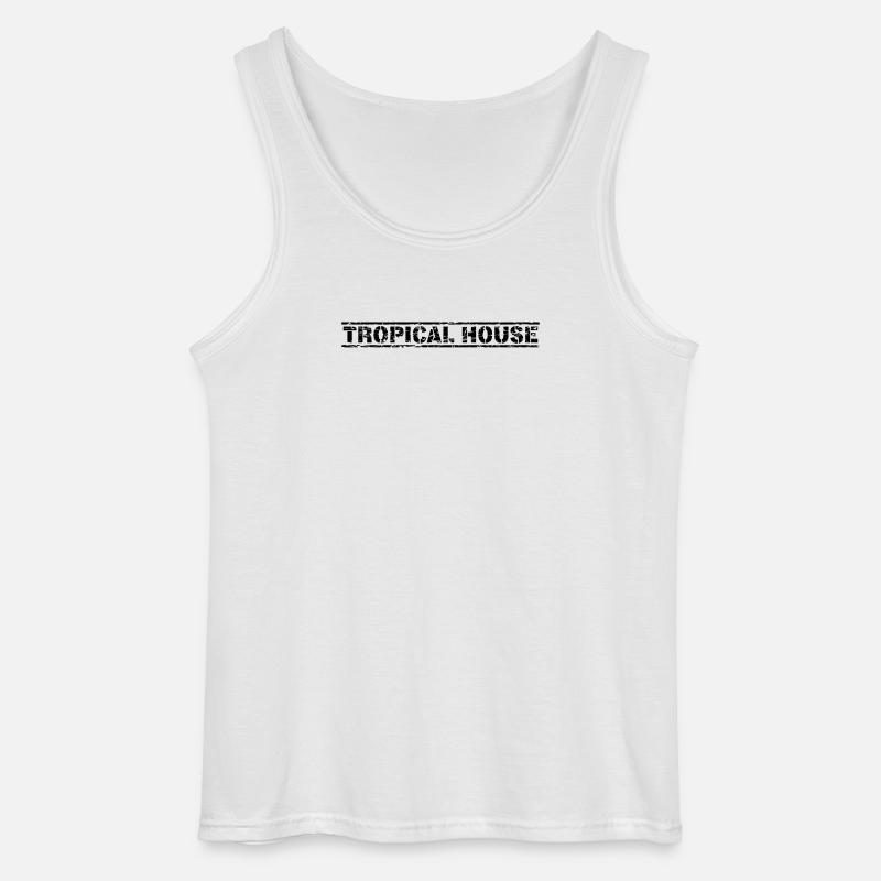 Tropical House - Gildan Männer Tank Top - Weiß