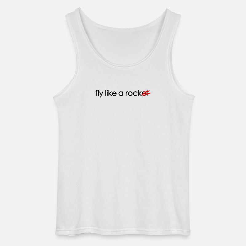 fly like a rocket - Gildan Männer Tank Top - Weiß