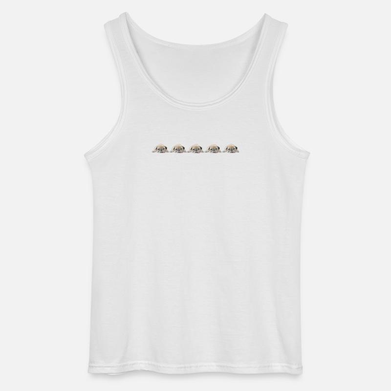 5 Möpse - Gildan Männer Tank Top - Weiß