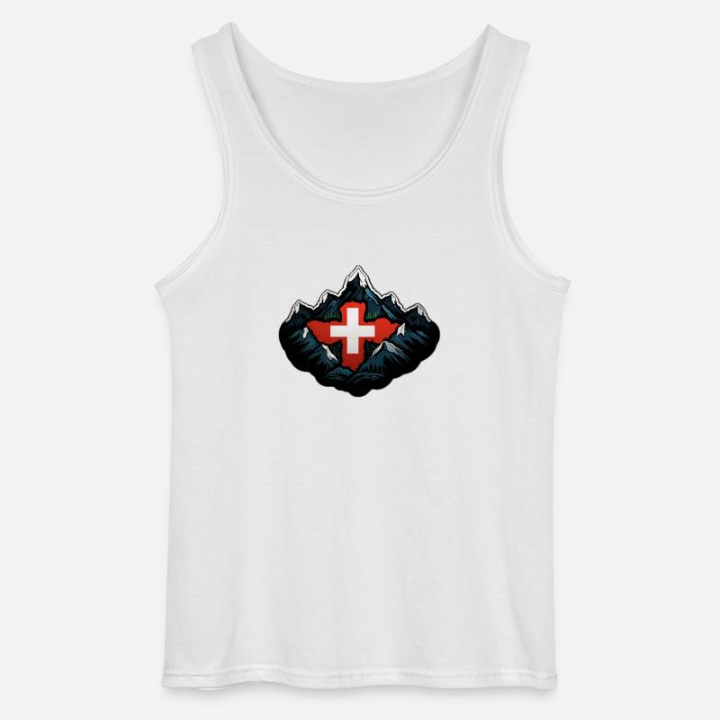 Schweizer Berge - Gildan Männer Tank Top - Weiß
