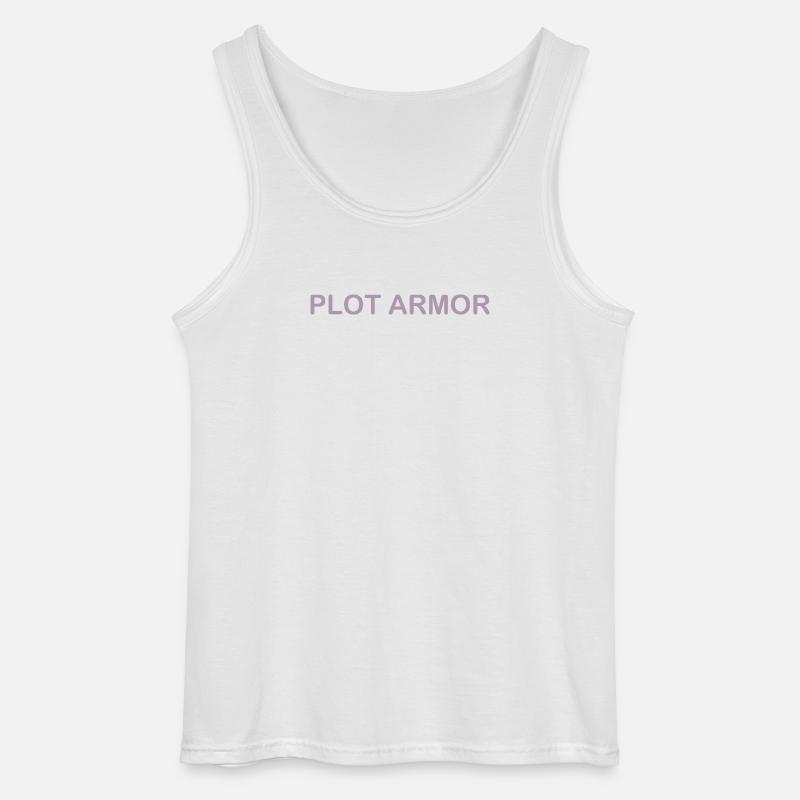 Sjove udtryk om Plot Armor i biografen - Gildan tanktop til mænd - hvid