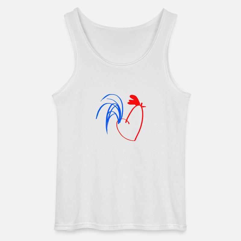 Hahn blau weiß rot - Gildan Männer Tank Top - Weiß