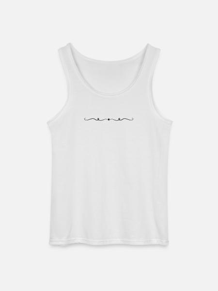 Star Line Ornament - Gildan Men’s Tank Top - white