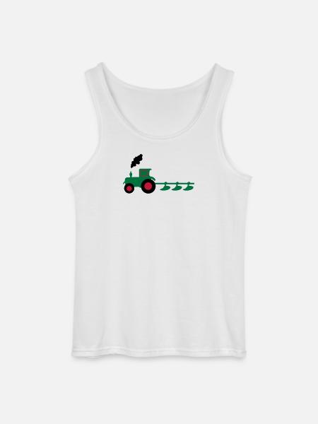 tractor plow - Gildan Men’s Tank Top - white