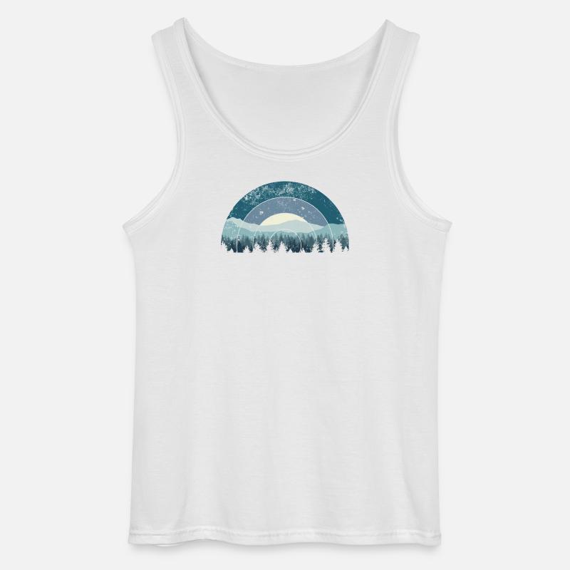 Blue Arc Forest Landschaft - Gildan Männer Tank Top - Weiß