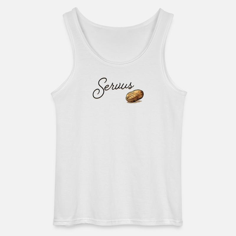 Serius Mandel Script Design - Gildan Men’s Tank Top - white