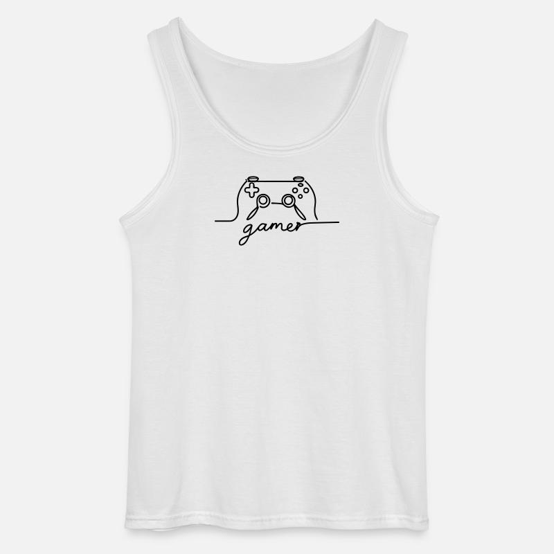 Linear Controller - Gamer - Gildan Men’s Tank Top - white