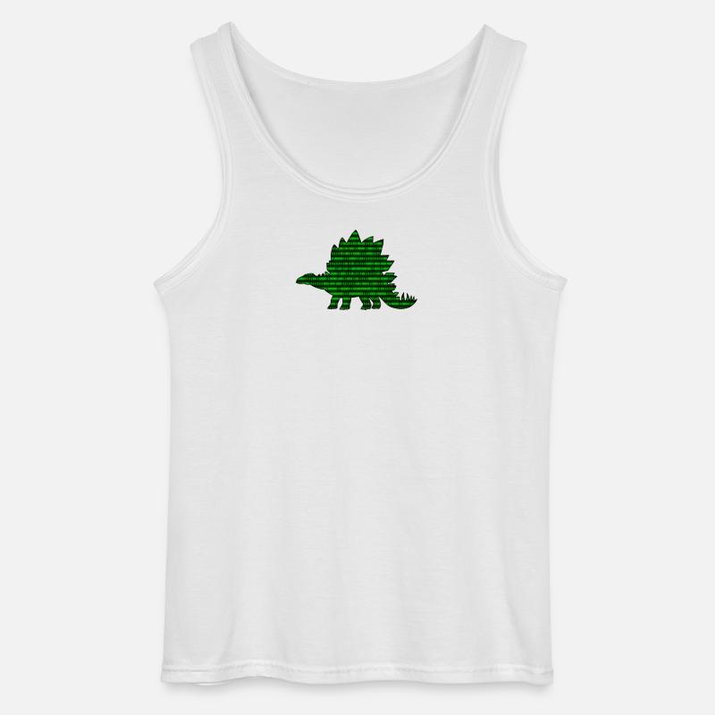 Digital Dinosaur - Gildan Männer Tank Top - Weiß
