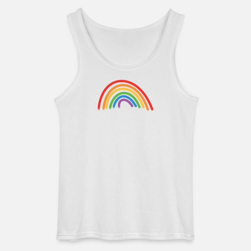 Regenbogen Geschenkidee - Gildan Männer Tank Top - Weiß