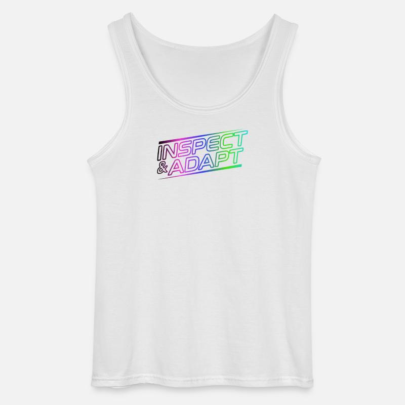 Inspect & Adapt, Agile Coach Scrum Tasse - Gildan Männer Tank Top - Weiß