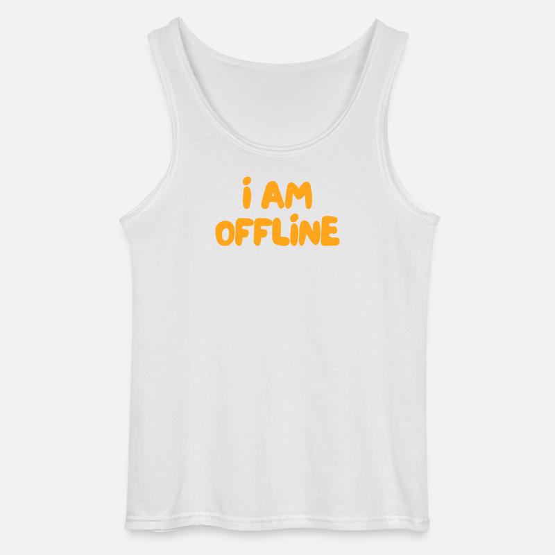 Ich bin offline - Gildan Männer Tank Top - Weiß