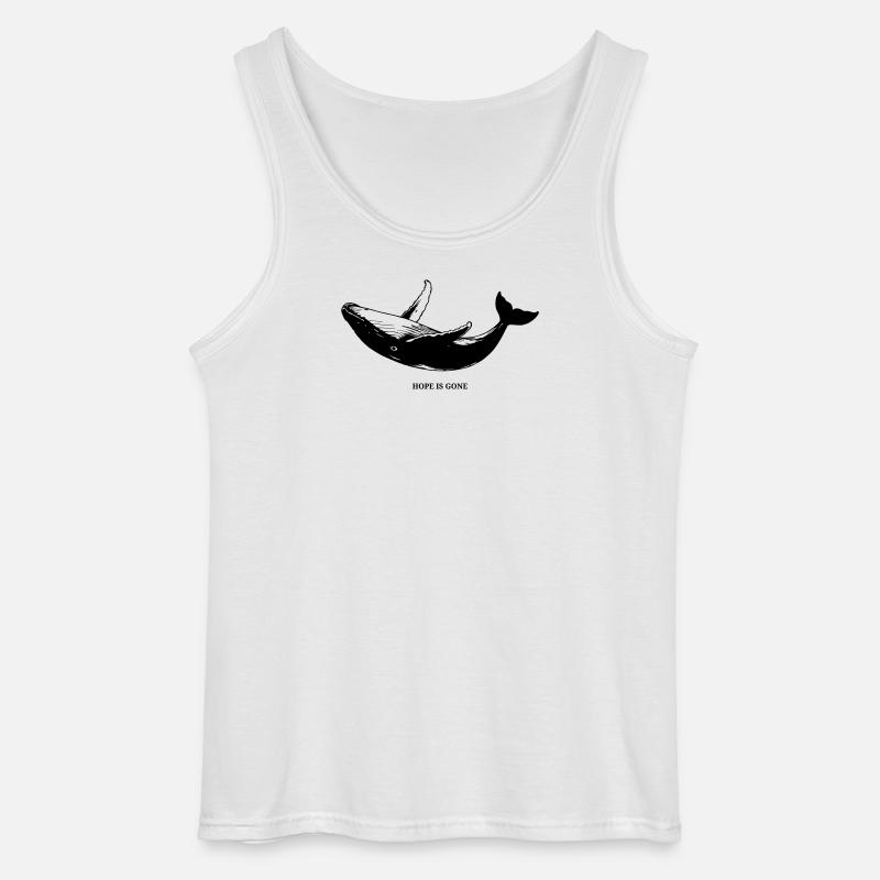 Hope is gone - schwarz - Gildan Männer Tank Top - Weiß
