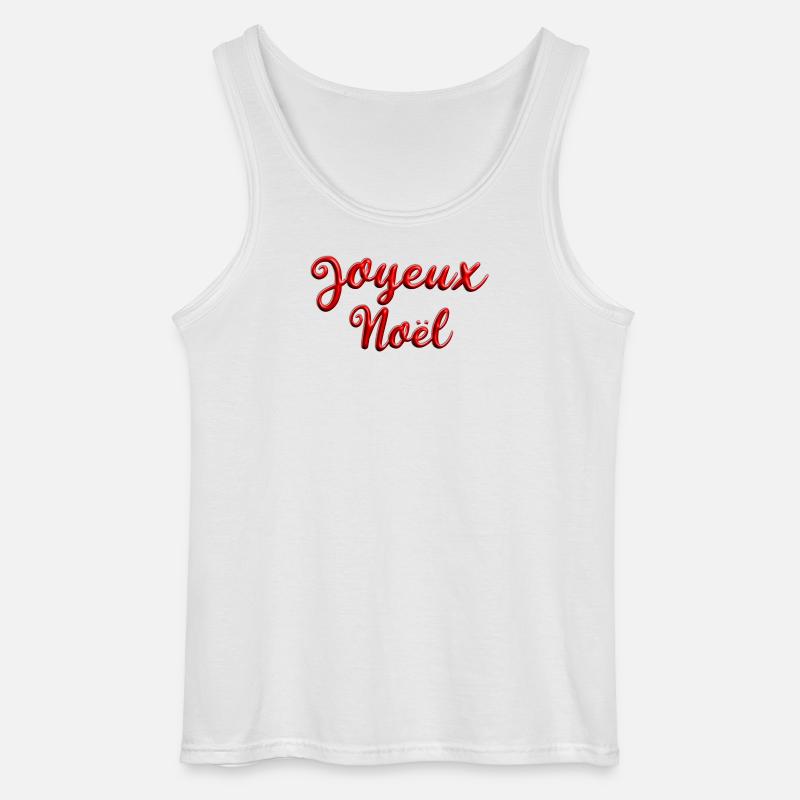 Joyeux Noël Script Rouge - Débardeur Gildan Homme - blanc