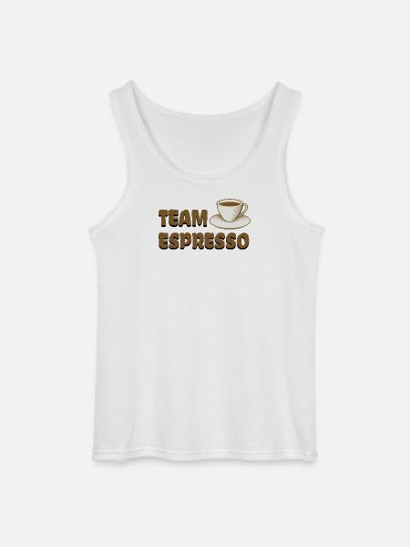 Team Espresso Cool Coffee Design. - Gildan Men’s Tank Top - white