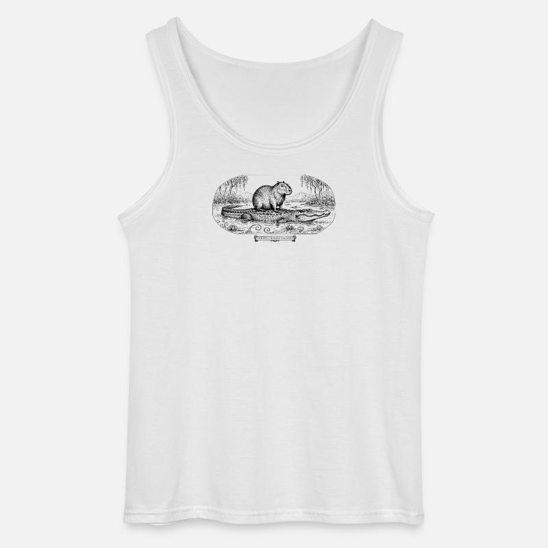 Croc und Capybara - Gildan Männer Tank Top - Weiß