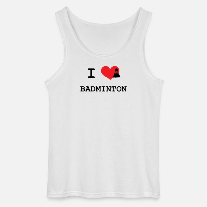 Ich liebe Badminton - Gildan Männer Tank Top - Weiß