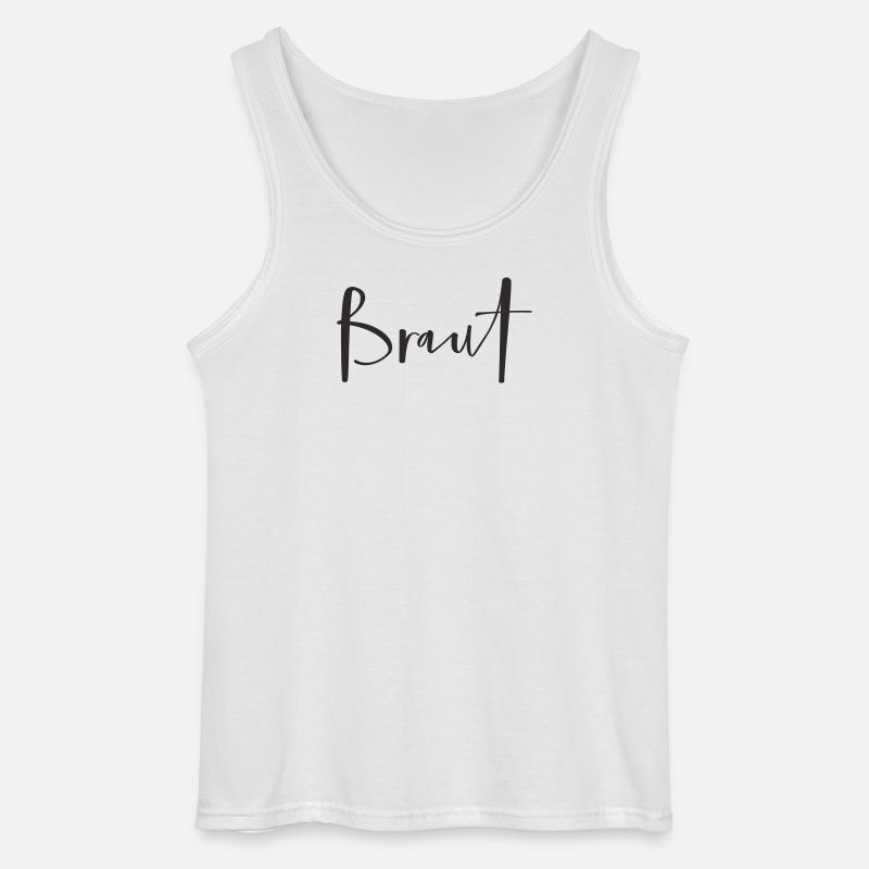 Braut – Stylisches Hochzeits-Textdesign - Gildan Männer Tank Top - Weiß