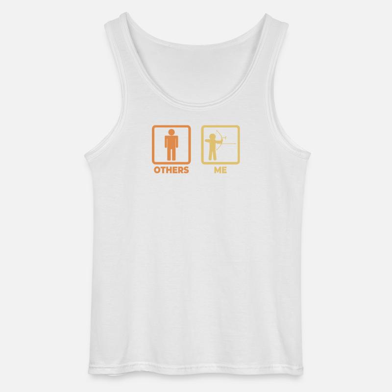 Bogenschütze Strichmännchen - Gildan Männer Tank Top - Weiß