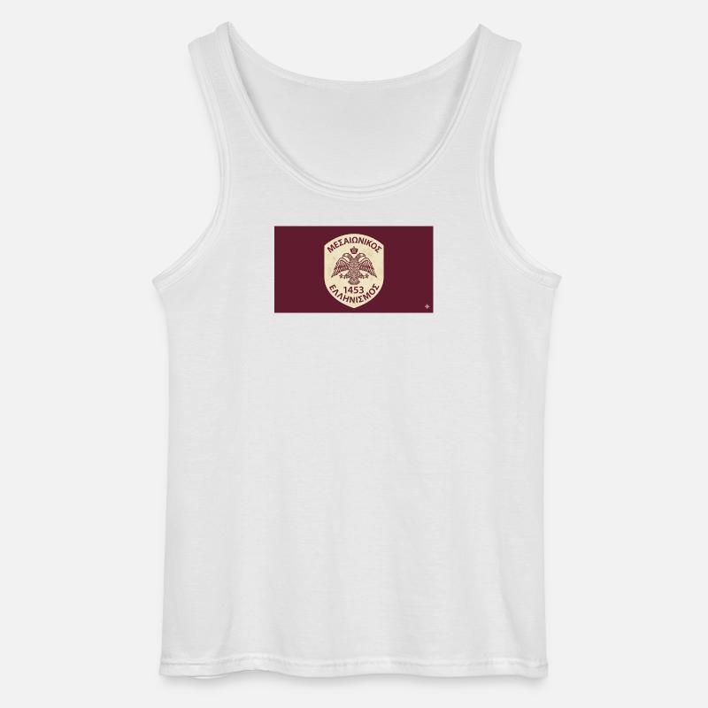Byzantine Eagle 1453 Emblem - Gildan Men’s Tank Top - white