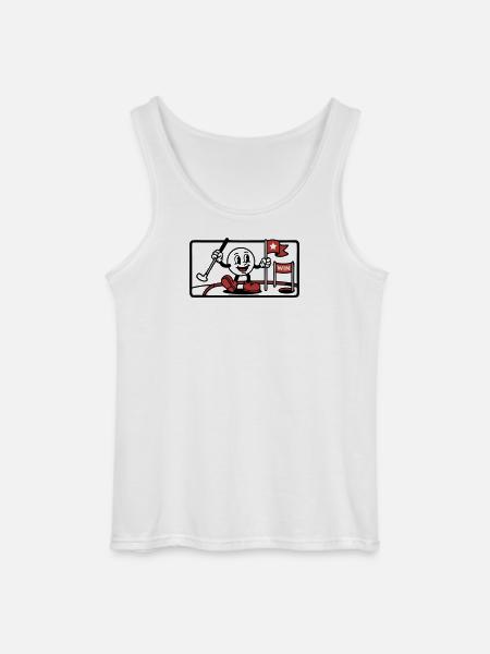 Minigolf Retro Cartoon Golfball JGA Team - Gildan Men’s Tank Top - white