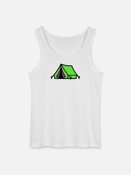 Festival Tent Camping Icon - Gildan Men’s Tank Top - white