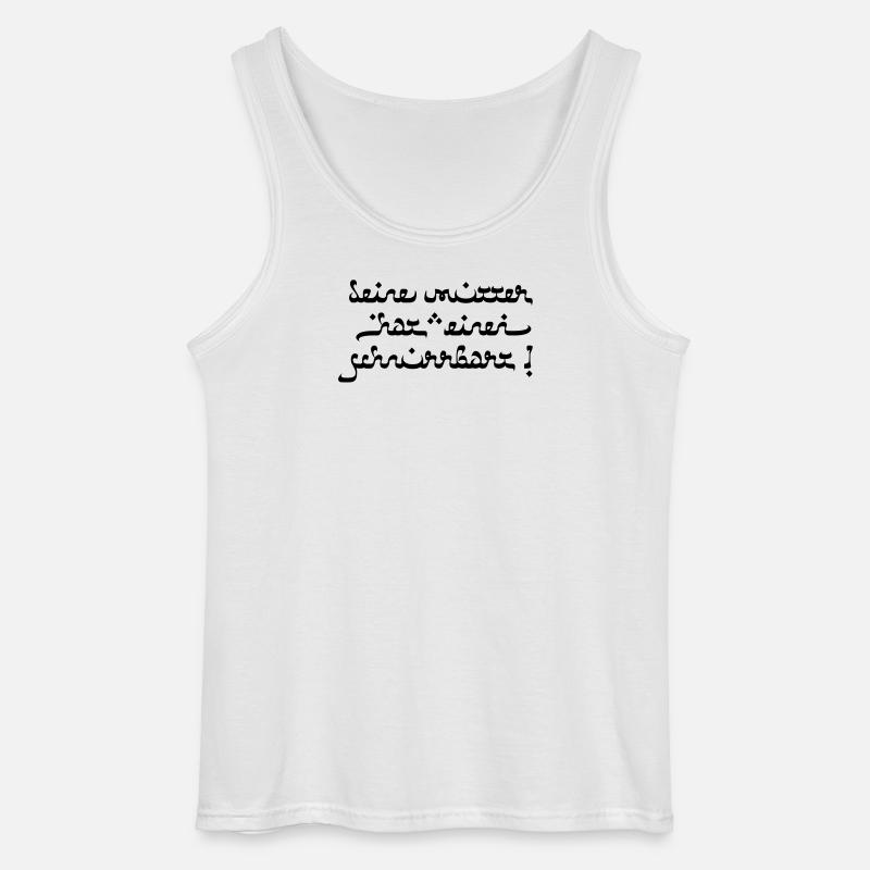 Deine mutter hat einen schnurrbart! - Gildan Männer Tank Top - Weiß