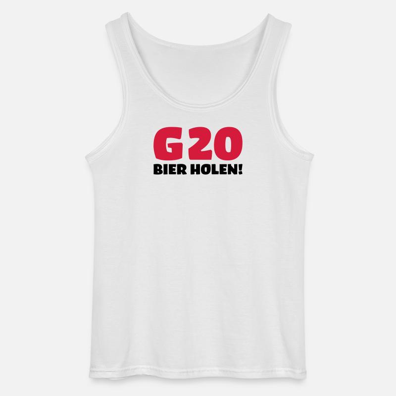 Bier holen Humor - Gildan Männer Tank Top - Weiß
