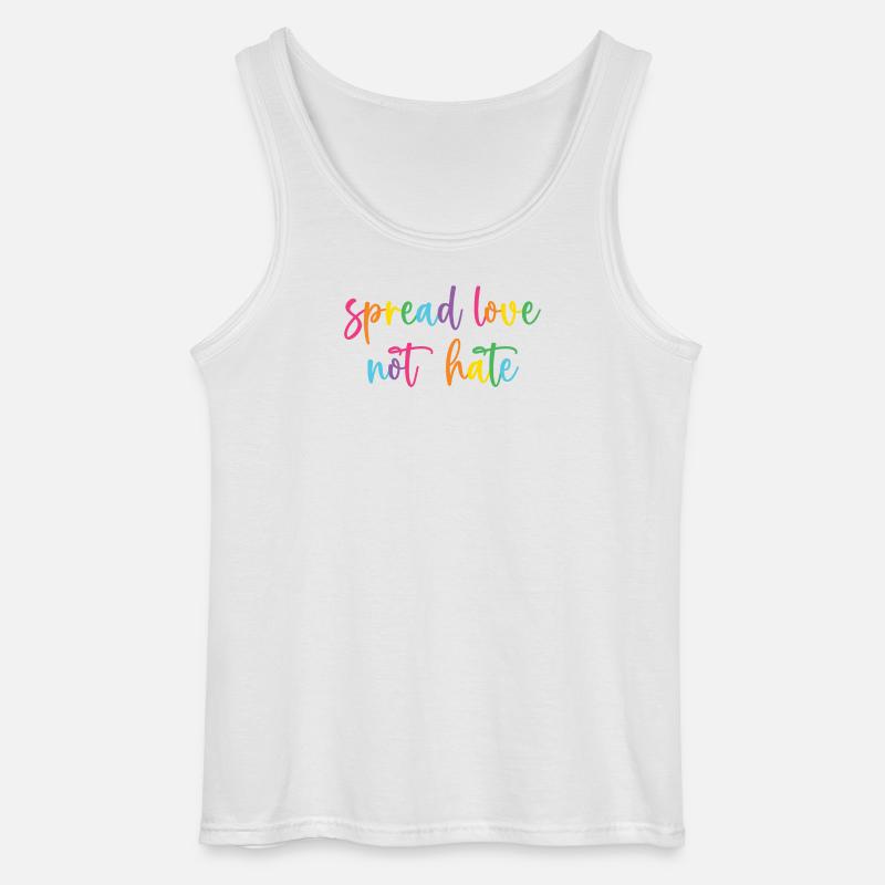 Pride Month - Spread Love Not Hate - Gildan Men’s Tank Top - white