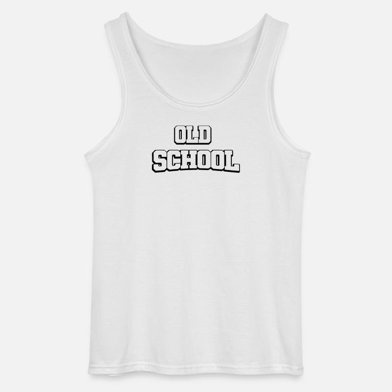 Old School Design - Gildan Männer Tank Top - Weiß