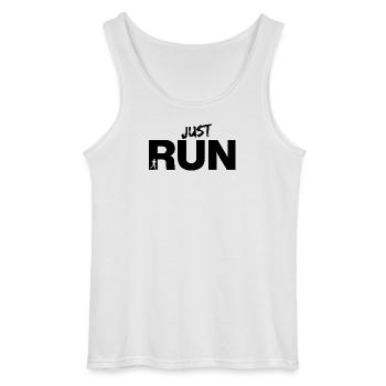 JUST RUN, RUN NOW! RESOLUTION JOGGING FITNESS FIT - Gildan Men’s Tank Top - white - Front - AI Model Male 185 dark (185cm)