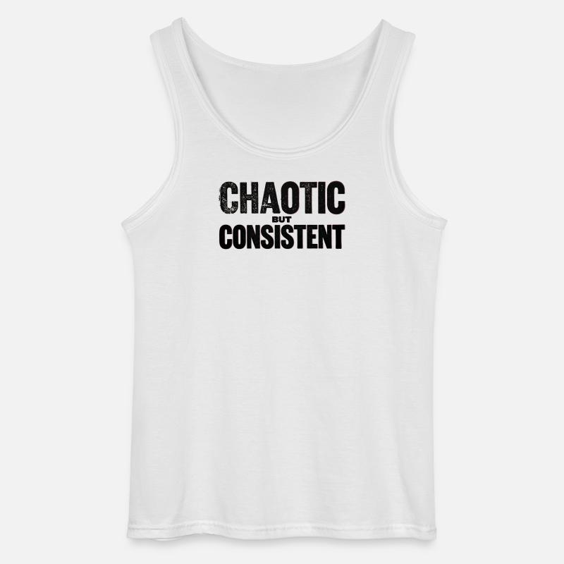chaotic-but-consistent - Gildan Men’s Tank Top - white