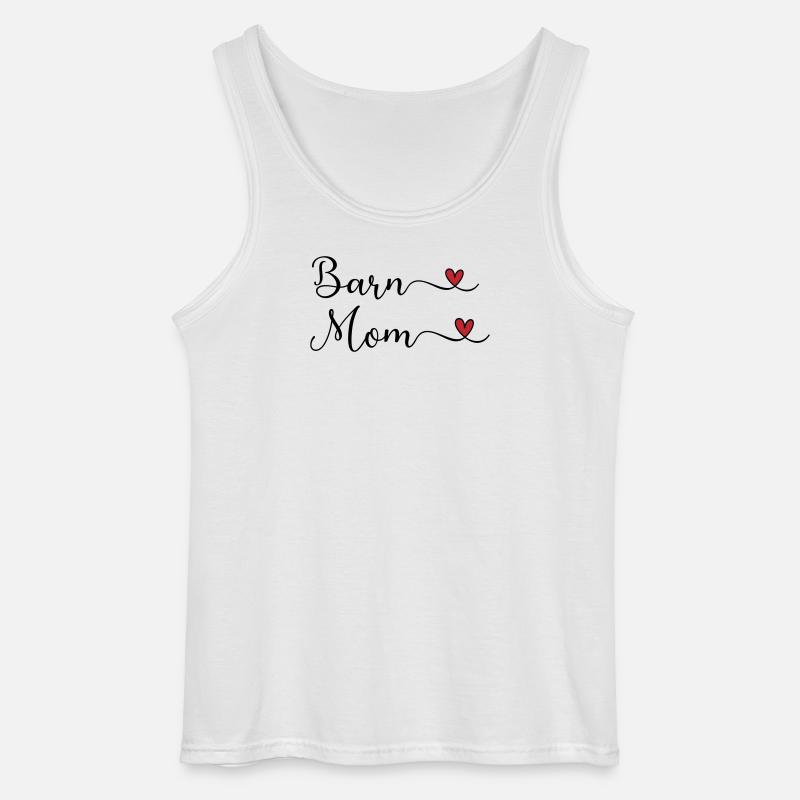 Barn Mom - Reitstall Mutter - Gildan Männer Tank Top - Weiß