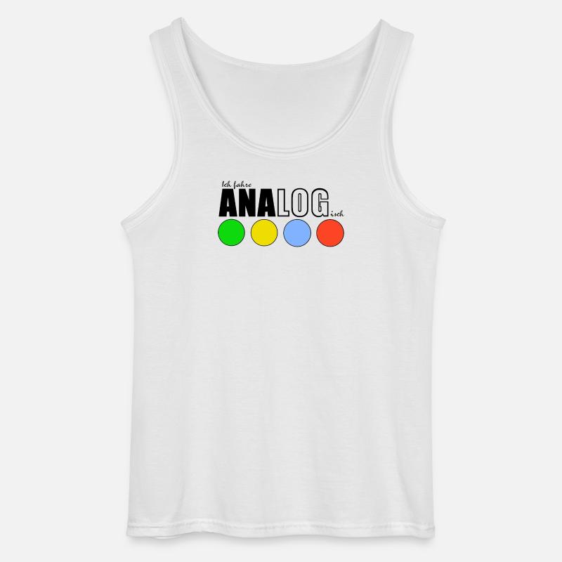 ANALOGisch - Gildan Männer Tank Top - Weiß