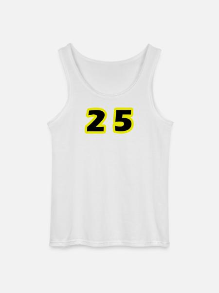 25 Number symbol - Gildan Men’s Tank Top - white